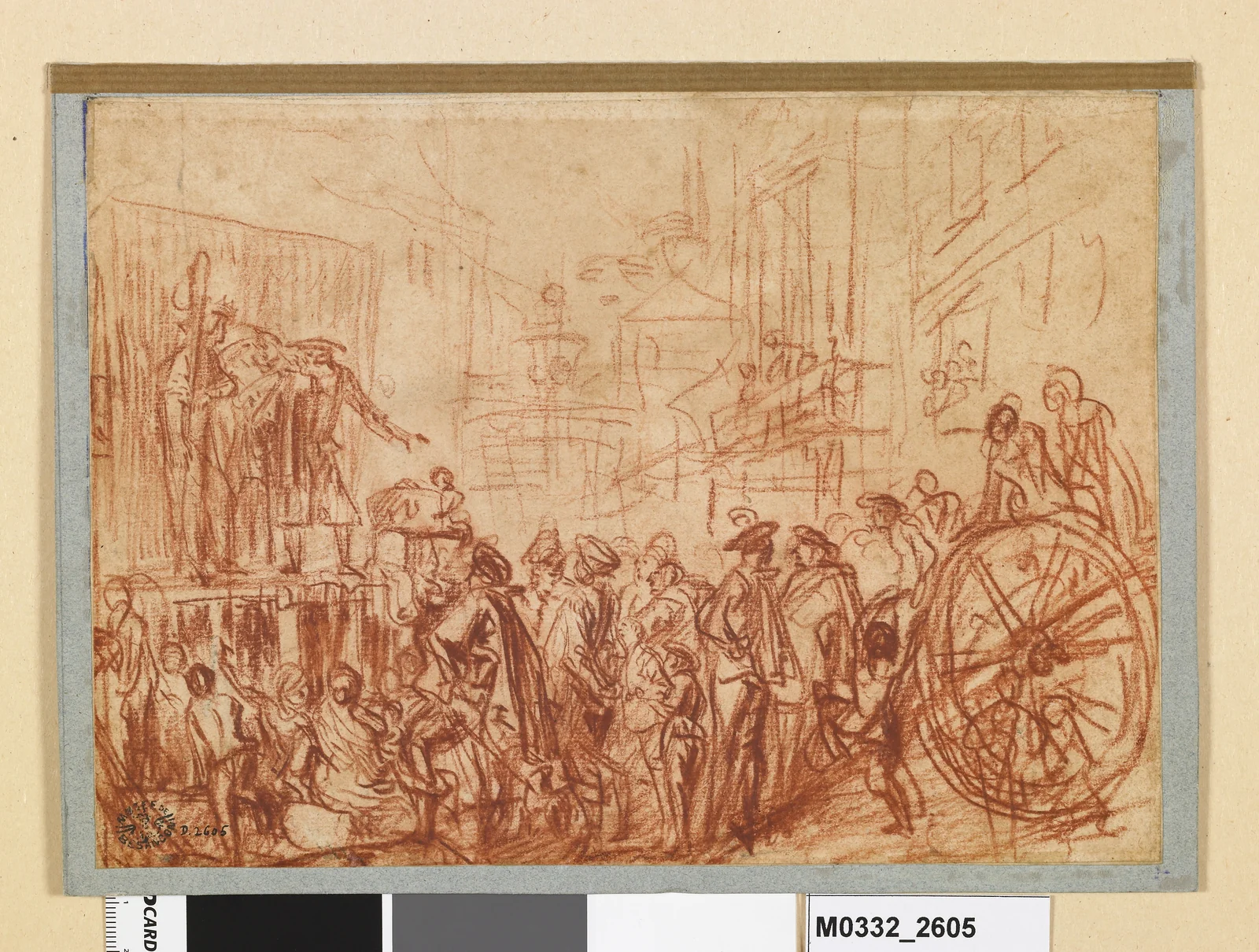 Scène de rue (Foule assistant à une représentation en plein air)